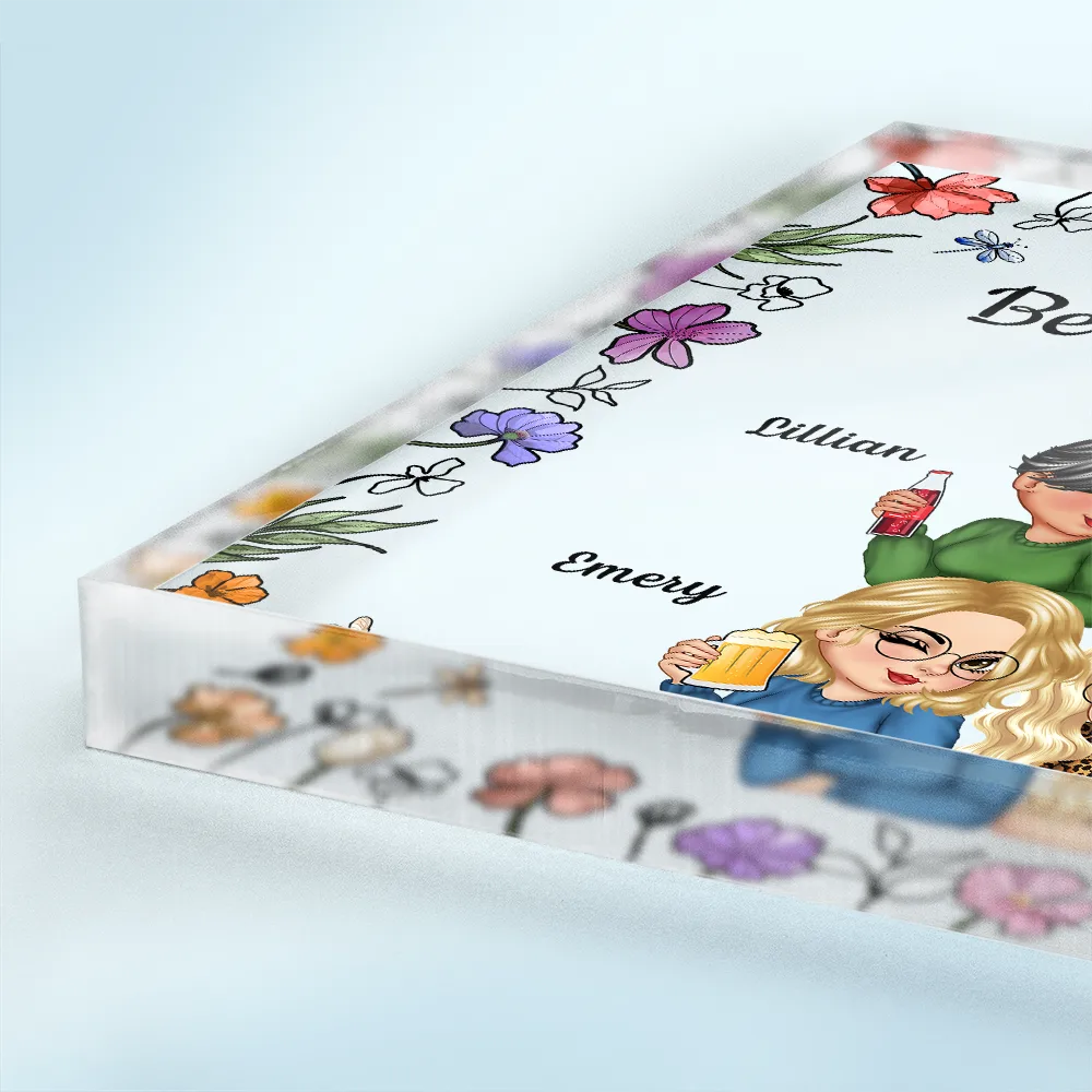 Gift For Bestie,Gift For Sisters,Gift For Women,Gifts For Colleagues,Happy - No One Will Ever Be As Entertained By Us As Us - Personalized Square Shaped Acrylic Plaque