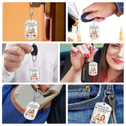 Gift For Bestie,Gifts For Colleagues,Gift For Sisters,Gift For Sibling,Happy - No One Will Ever Be As Entertained By Us As Us Bestie - Personalized Aluminum Keychain