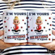 Funny, Parents, Gift For Grandparents, Gift For Mother, Gift For Father, Gift For Grandma, Gift For Grandpa - No Returns Or Refunds Parents - 3D Inflated Effect Printed Mug, Personalized White Edge-to-Edge Mug