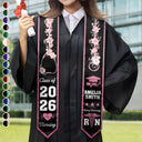 Graduation,Happy - Nursing Flower Graduation - Personalized Stoles