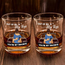 Gift For Husband, Gift For Boyfriend, Gift For Couples, Funny - Of All My Toys You Are My Favorite Spicy Couple - Personalized Whiskey Glass