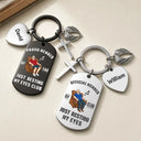 Gift For Husband,Gift For Grandpa,Gift For Father,Retirement,Non-Eng,Vector,Humorous - Official Member Of Club Just Resting My Eyes - Personalized Stainless Steel Keychain
