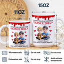 Old Couples, Gift For Couples, Gift For Husband, Gift For Wife, Love - Old Couple Annoying Each Other 3D Effect - Personalized White Edge-to-Edge Mug