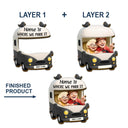 Old Couples,Gift For Wife,Gift For Husband,Camping,Happy - Old Couple Camping Partners For Life - Personalized Custom Shaped Car Visor Clip