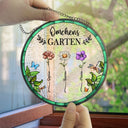Gift For Yourself,Gift For Women,Gift For Mother,Gift For Grandma,Love,German - Omas Mamas Garten - Personalisierter Buntglas-Fenster-Sonnenfänger Zum Aufhängen