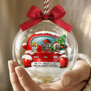 Pet Lovers - On The Naughty List - Personalized 3D Acrylic Ball Ornament
