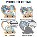 Christmas, Gift For Couples, Happy - On The Way To Building A Life They Love - Personalized Window Hanging Suncatcher Ornament
