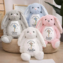 Easter,Happy,Gift For Kids,Parents,Christian,New baby - On Your Baptism Day Christening New Baby - Personalized Soft Toy Bunny