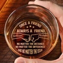 Gift For Brothers,Happy,Gift For Bestie - Once A Brother Always A Brother - Personalized Engraved Whiskey Glass