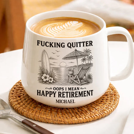 Oops I Mean Happy Retirement - Personalized Tapered Mug