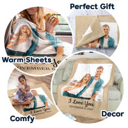 Gift For Couples,Gift For Husband,Gift For Wife,Old Couples,Parents,Gift For Mother,Gift For Father,Gift For Sibling,Gift For Sisters,Gift For Brothers,Family,Love - Our Love Keepsake - Personalized Fleece Blanket, Sherpa Blanket