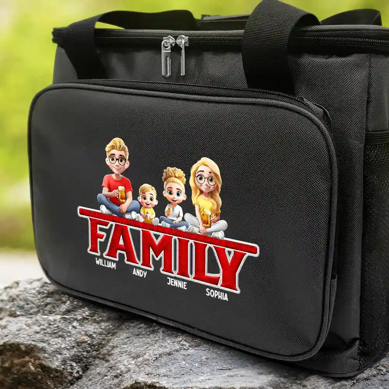 Gift For Couples,Gift For Husband,Gift For Wife,Married ,Parents,Gift For Yourself,Gift For Women,Gift For Men,Gift For Father,Dad - Daughters (Young),Dad - Sons,Dad - Children,Gift For Mother,Mom - Daughters (Young),Mom - Sons,Mom - Children,Love - Our Family - Embroidery Text Effect Printed, Personalized Lunch Bag, Cooling Tote