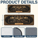 Christian,Family - Our Family Will Serve The Lord - Personalized Runner Rug