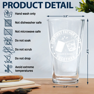 Gift For Father,New Dad,Non-Eng,Icon,Adorable - Our First Father's Day Together - Personalized Beer Glass