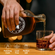 Gift For Father,New Dad,Non-Eng,Icon,Adorable - Our First Father's Day Together - Personalized Whiskey Bottle