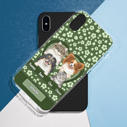 Cute Dogs Cats Floral Pattern - Gift For Pet Lovers, Dog Mom, Cat Mom - Personalized Clear Phone Case