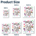Mama Bear Floral Style - Birthday, Loving Gift For Mom, Mother, Grandma, Grandmother - Personalized Decor Decal