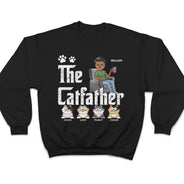 The Cat Father Cat Dad - Gift For Cat Lovers - Personalized T Shirt