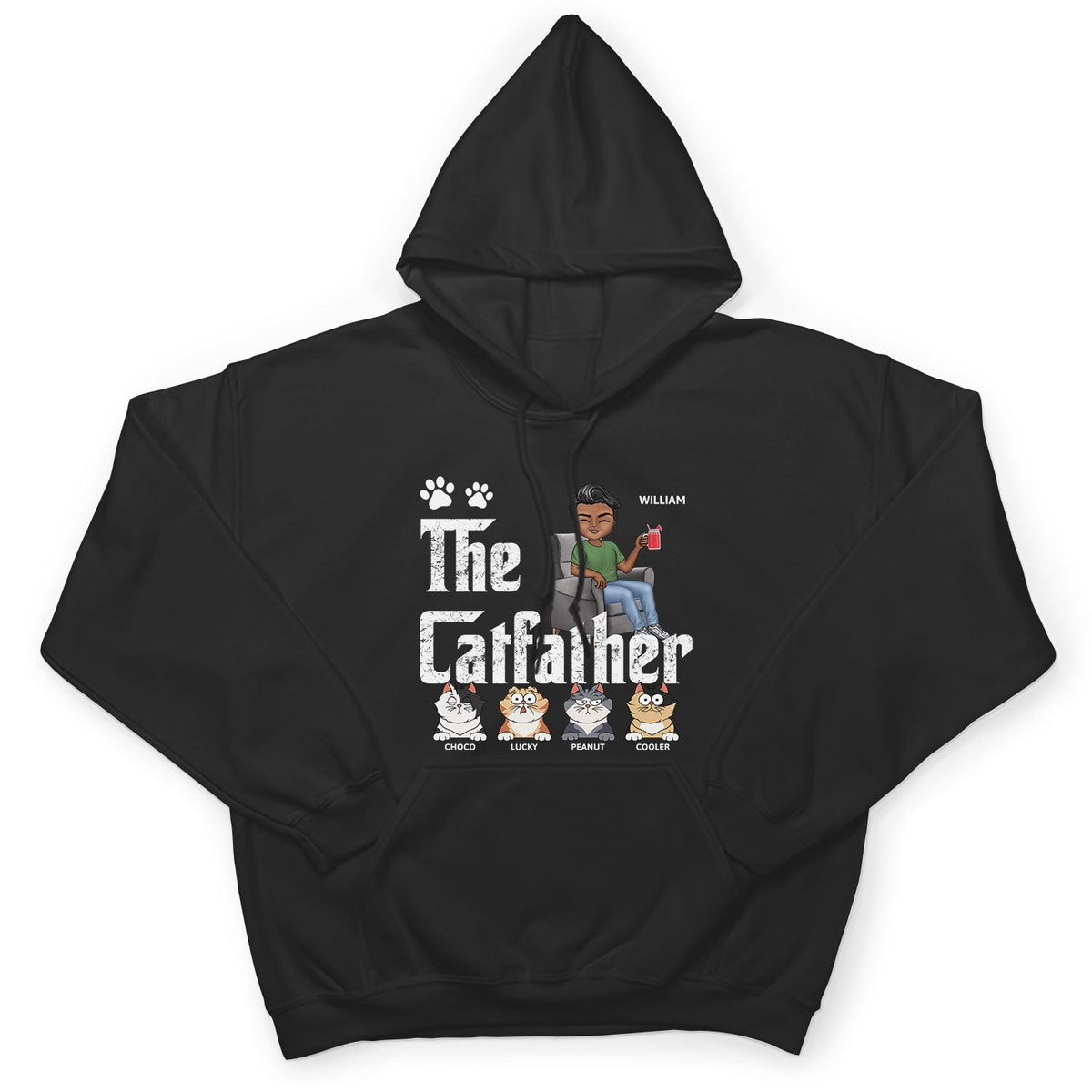 The Cat Father Cat Dad - Gift For Cat Lovers - Personalized T Shirt