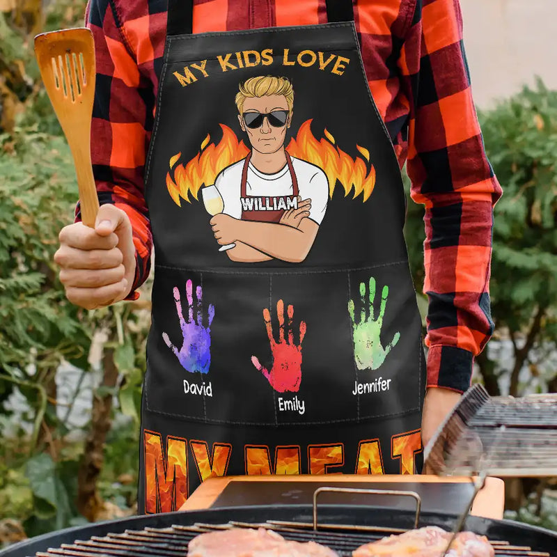 My Kids Love My Meat - Personalized Apron