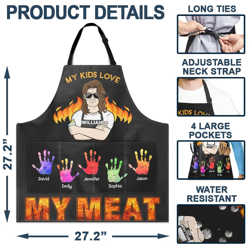My Kids Love My Meat - Personalized Apron