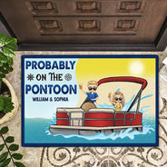 Couple Probably On The Pontoon - Personalized Doormat
