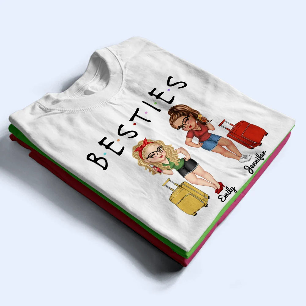 Sistas Besties Travel Together - Personalized T Shirt