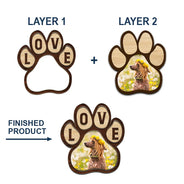 Custom Photo Love Pet Paw - Personalized Custom Shaped Car Visor Clip
