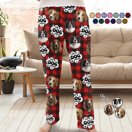 Custom Photo I'm A Dog Person - Personalized Pajama Pants