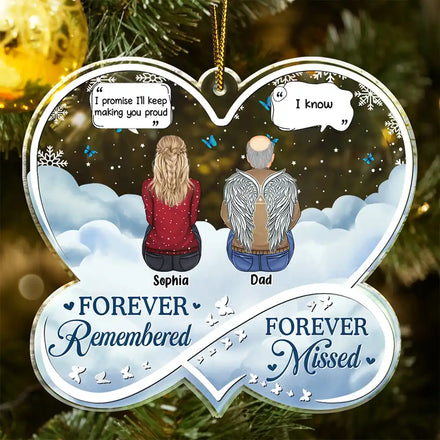 Memorial I'll Keep Making You Proud - Personalized Custom Shaped Acrylic Ornament