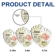 New baby, New Mom, New Dad - Custom Photo Baby's First Christmas - Personalized Custom Shaped Mirror Ornament