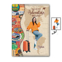 Travel,Gift For Yourself,Gift For Women,Custom Photo,Happy - Custom Photo And So The Adventure Begins - Personalized Passport Cover, Passport Holder