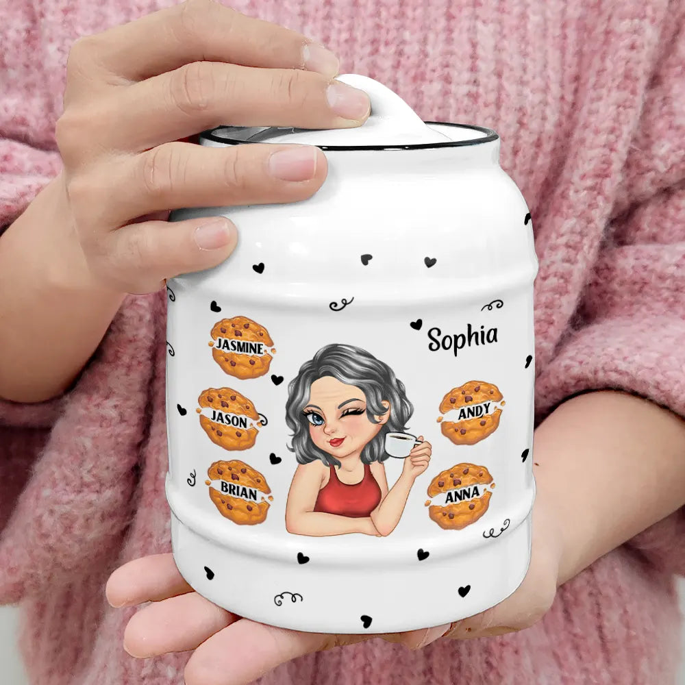 Kisses And Cookies - Personalized Cookie Jar