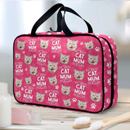 Pet Lovers, Dog Lovers, Cat Lovers, Dog Mom, Dog Dad, Cat Mom, Cat Dad - Custom Photo Best Dog Cat Fur Mom Dad Ever - Personalized Toiletry Bag