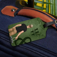 Gift For Couples,Gift For Husband,Gift For Wife,Gift For Boyfriend,Gift For Girlfriend,Travel,Happy - Monogram Travel Couple - Personalized Combo 2 Luggage Tags