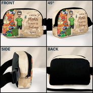 Travel, Gift For Yourself, Gift For Women, Gift For Men - And So The Adventure Begins - Personalized Crossbody Belt Bag