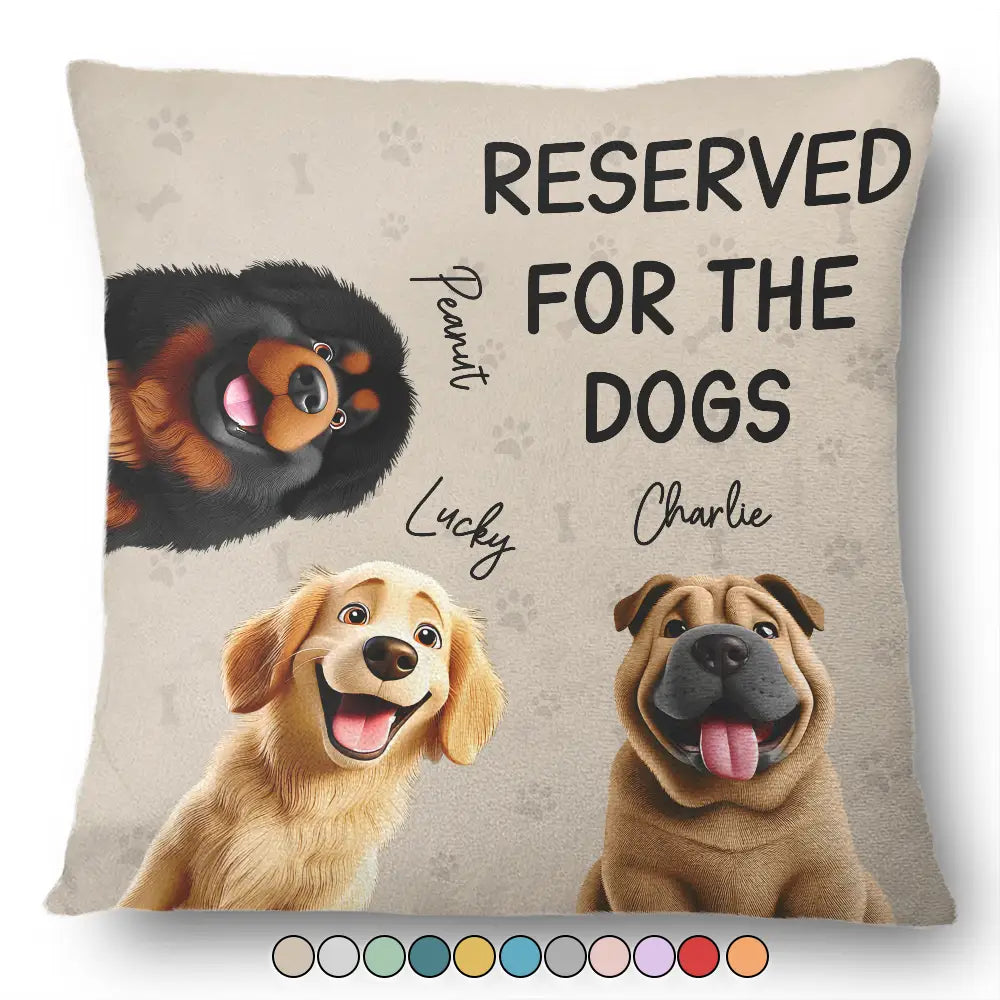 Reserved For The Dogs 3D Effect - Personalized Pillow