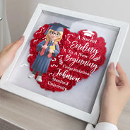 Graduation - Graduation Celebration The Beauty Of The Future 3D Effect - Personalized Flower Shadow Box