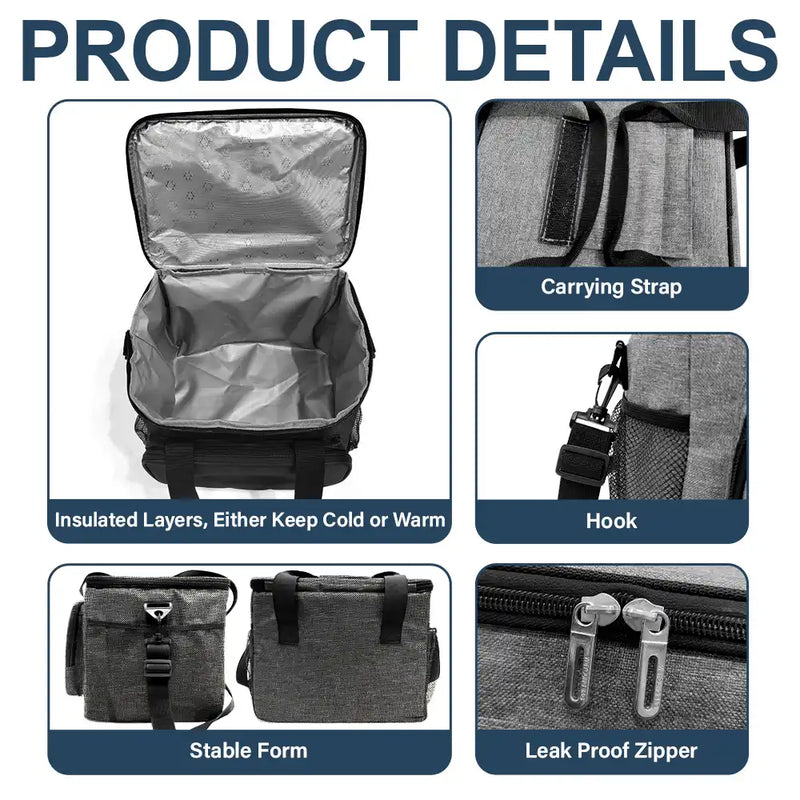 Monogram Initial - Personalized Lunch Bag, Cooling Tote