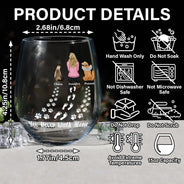 Pet Lovers,Pet Mom,Love - Pet Memorial I'm Always With You Never Walk Alone - Personalized Stemless Wine Glass