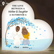 Gift For Women,Gift For Mother,Single Mom, Daughters,Sons,Children,Love - The Love Between A Mother & Her Daughters Sons - Personalized Custom Shaped Light Box