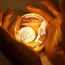 New Dad,New Mom,New baby,Gift For Father,Gift For Mother,Happy,Photo - Custom Photo The Day You Became My Mom Dad Holding Hands - Personalized Crystal Globe Lamp