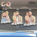 Custom Photo,Gift For Father,Dad - Children,Happy,Non-Eng,Photo,Photo - Faceless Portrait,Adorable - Custom Photo Faceless Portrait Drive Safe Daddy I Love You - Personalized Custom Shaped Acrylic Car Visor Clip