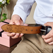 Gift For Husband,Gift For Boyfriend,Gift For Men,Icon,Humorous - Naughty I Love Your Face Especially When It's Between My Legs - Personalized Engraved Leather Belt
