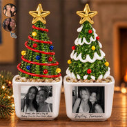 Afro Besties,Christmas,Custom Photo,Gift For Bestie,Humorous,Upload Full Photo - Gift For Best Friend - Personalized Custom Photo Glass Flower Plant Pot
