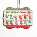 Grandkids Best Gifts Of Life - Gift For Grandparents - Personalized Custom Wooden Ornament, Aluminum Ornament