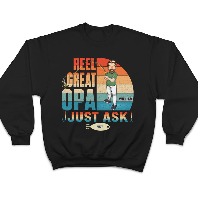 Reel Cool Dad Reel Great Dad - Birthday, Family Gift For Daddy, Father, Grandpa, Fishers, Fishing Lovers - Personalized Custom T Shirt