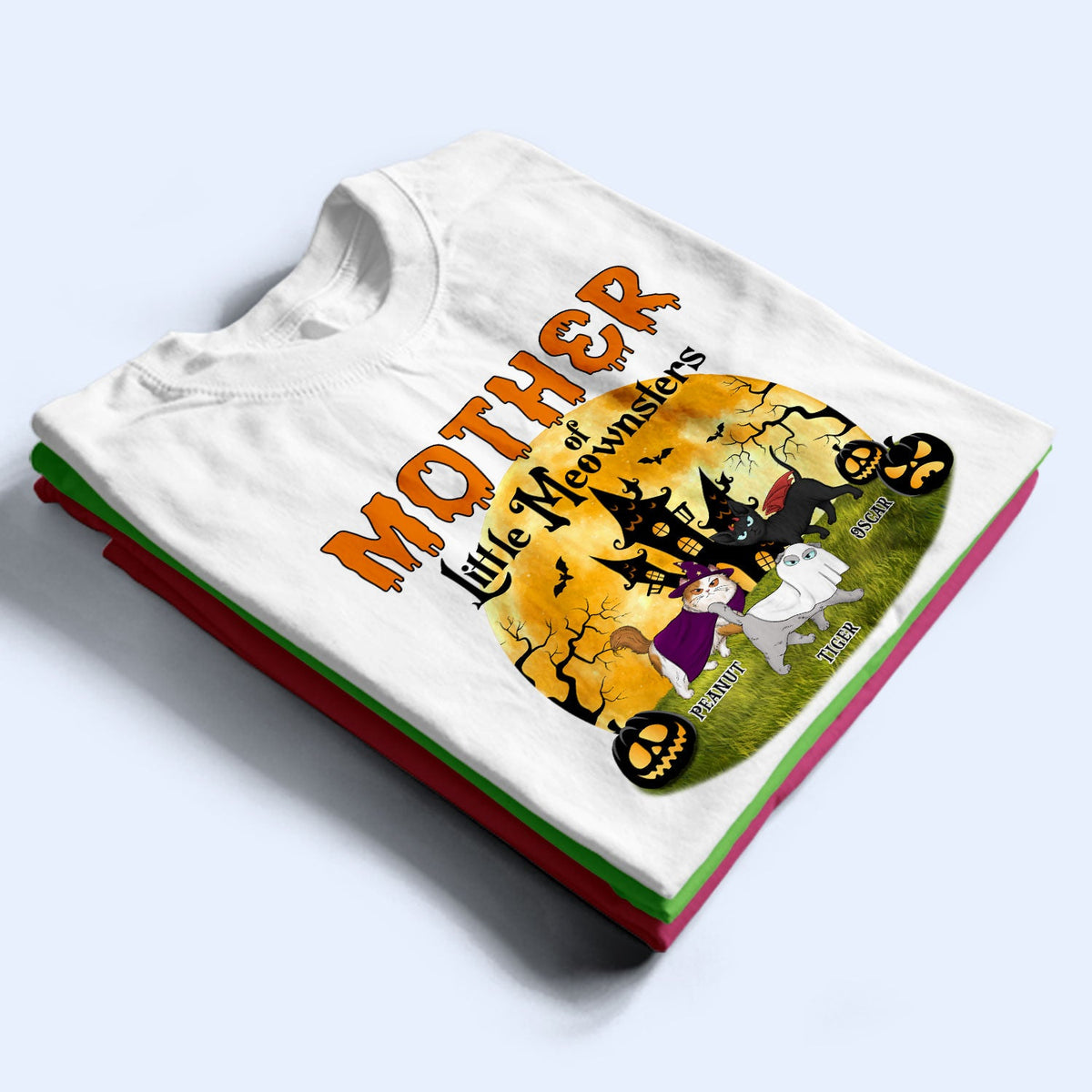 Mother Of Little Meownsters - Halloween Gift For Cat Lovers - Personalized T Shirt