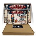 The Wicked Witch And Her Little Monsters Live Here - Backyard Sign, Halloween Home Decor Gift For Dog Lovers - Personalized Classic Metal Signs