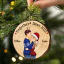 Couple Together Since - Anniversary, Christmas Gift For Spouse, Lover, Husband, Wife, Boyfriend, Girlfriend - Personalized Wood Slice Ornament